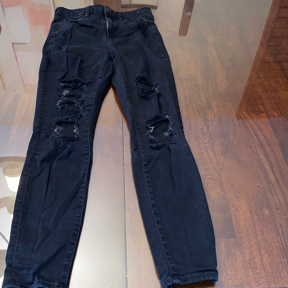 black american eagle jeans, size 4 regular